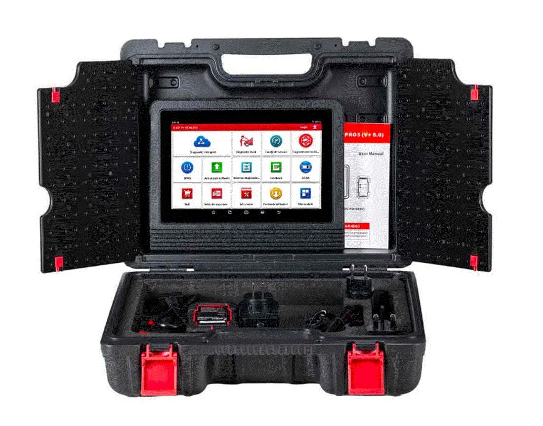 Launch X431 V+ 5.0 PRO3 conținut pachet în geantă